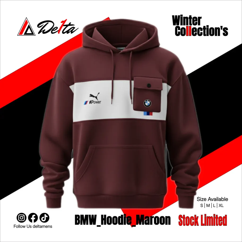 BMW_HOODIE_Maroon